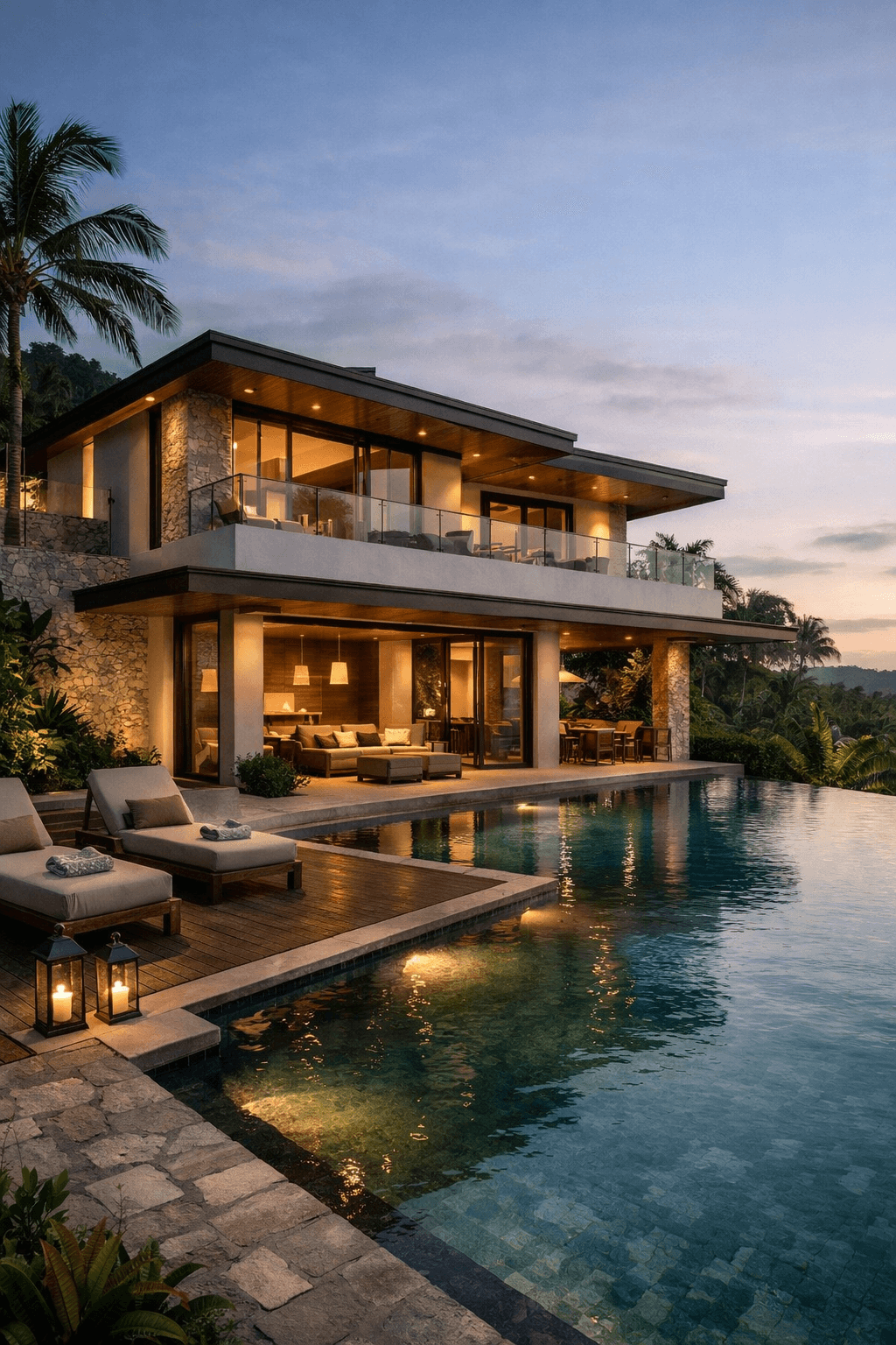 Luxury villa and premium residential building exterior